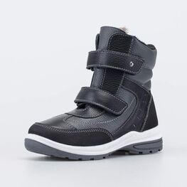 252121-59 Зимние ботинки на липучках для мальчики черный
