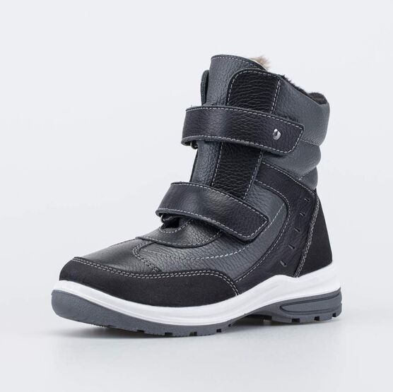 252121-59 Зимние ботинки на липучках для мальчики черный