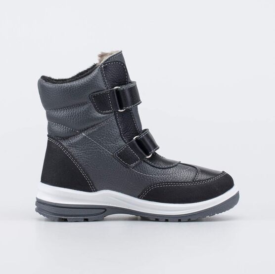 252121-59 Зимние ботинки на липучках для мальчики черный фото №2