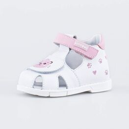 022143-23 Сандалии для первых шагов Мяу для девочки белый