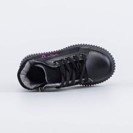 352377-31 Утепленные ботинки из велюра Meow для девочки черный фото №4