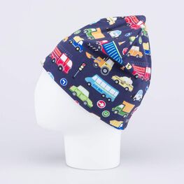 07711691-41 Тонкая шапка для мальчика Машинки для мальчики синий фото №2