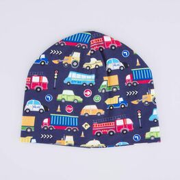 07711691-41 Тонкая шапка для мальчика Машинки для мальчики синий фото №4