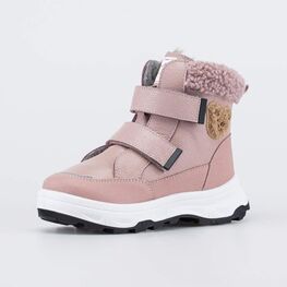 252183-56 Детские зимние ботинки Медвежонок для девочки розовый