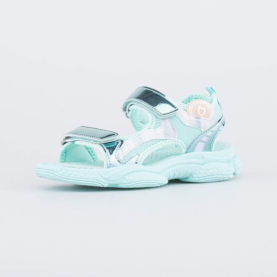 524090-12 Пляжные сандалии мятные для девочки мятный