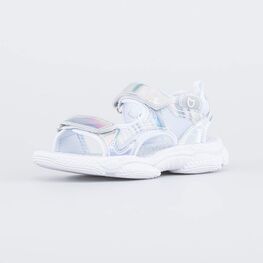 524090-13 Пляжные сандалии белые для девочки бел-срб