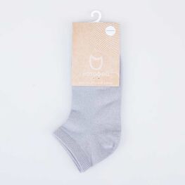 07842841-40 Носки женские хлопковые сетка серый для девочки серый фото №2