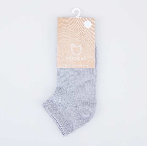 07842841-40 Носки женские хлопковые сетка серый для девочки серый фото №2