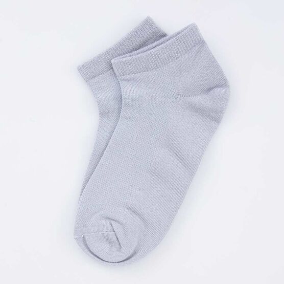 07842841-40 Носки женские хлопковые сетка серый для девочки серый