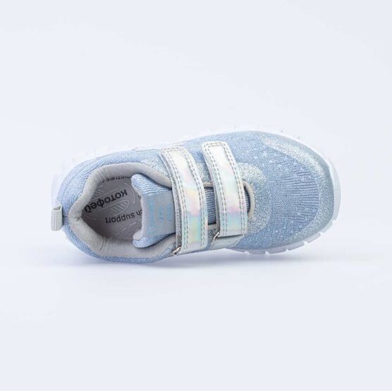 344269-72 Кроссовки с LED-подсветкой на подошве для девочки голубой фото №4