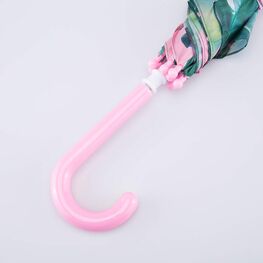 03807195-40 Зонт-трость Тропики розовый-зеленый для девочки розовый + зеленый фото №4