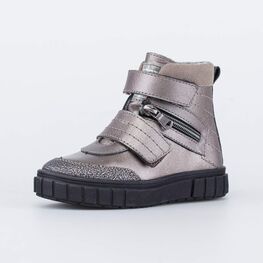 352346-32 Ботинки утепленные на весну/осень для девочки бронзовый