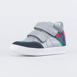 152346-22 Кожаные ботинки для мальчика для мальчики серый