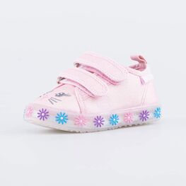 131175-11 Детские кеды с LED-подсветкой на подошве для девочки розовый