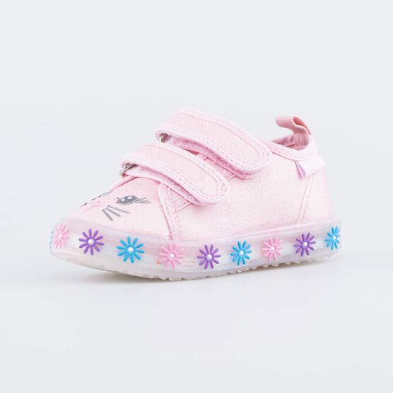 131175-11 Детские кеды с LED-подсветкой на подошве для девочки розовый