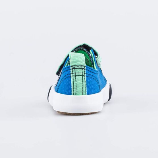 131181-11 Детские кеды на липучках для мальчики синий фото №5