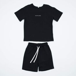 07764060-44 Костюм футболка + шорты черный для универсальные черный