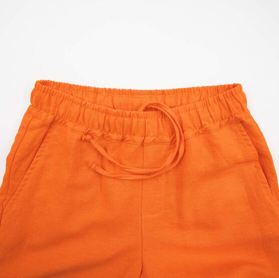 07764077-40 Костюм льняной шорты + футболка оранжевый для мальчики оранжевый фото №5