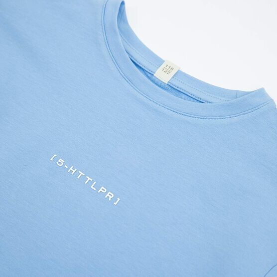 07864074-40 Костюм футболка + шорты для девочки голубой для универсальные голубой фото №3