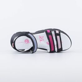 622513-21 Легкие босоножки для девочки из натуральной кожи для девочки черный фото №4