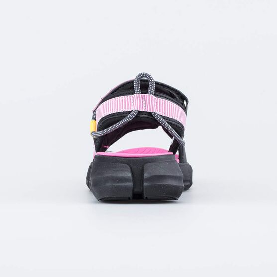524077-12 Пляжные сандалии на липучках для девочки для девочки чер-роз фото №5