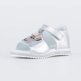 322164-21 Босоножки из натуральной кожи для девочки серебрист.