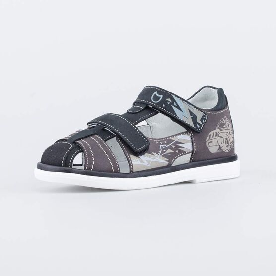 322156-22 Сандалии из натурального нубука для мальчики серый