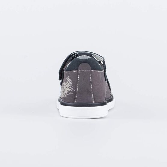 322156-22 Сандалии из натурального нубука для мальчики серый фото №5