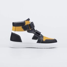 552342-33 Утепленные ботинки для мальчика для мальчики черный + желтый фото №2