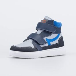 552342-34 Утепленные ботинки для мальчика для мальчики синий + серый