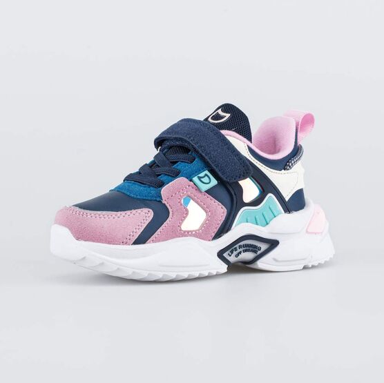 344376-74 Кроссовки для девочки син-роз