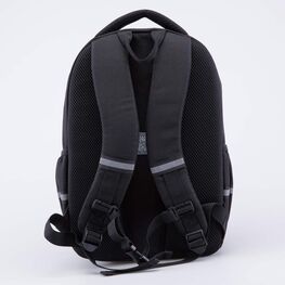 02804388-40 Рюкзак школьный с шевронами для девочки черный фото №3