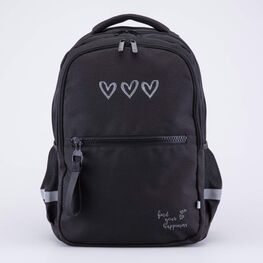 02804389-40 Рюкзак школьный черный для девочки черный