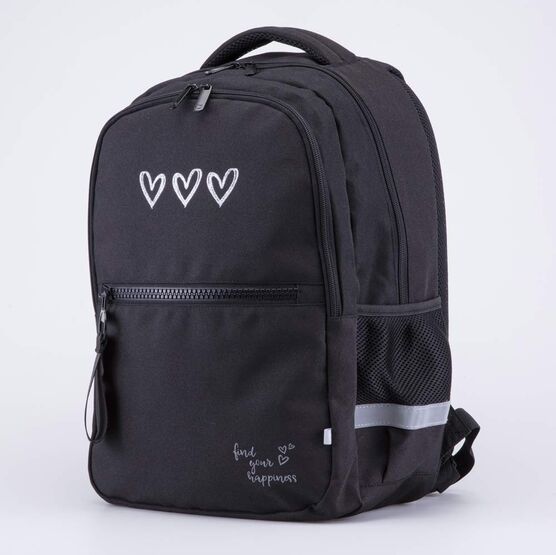 02804389-40 Рюкзак школьный черный для девочки черный фото №2