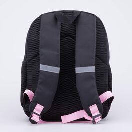 02804391-40 Рюкзак школьный Мягкий котик КК для девочки черный + розовый фото №3