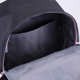 02804391-40 Рюкзак школьный Мягкий котик КК для девочки черный + розовый фото №4