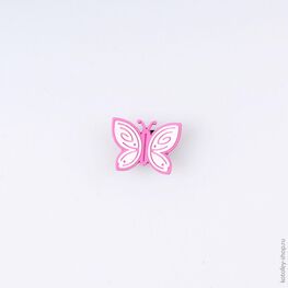 03014005-40 Украшение для обуви Бабочка белая для девочки белый