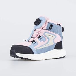 654085-84 Утепленные ботинки с SoftShell и Тинсулейт для девочки розовый + голубой