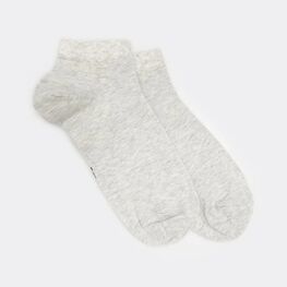 07842553-40 Хлопковые укороченные носки сетка светло-серый для девочки светло-серый