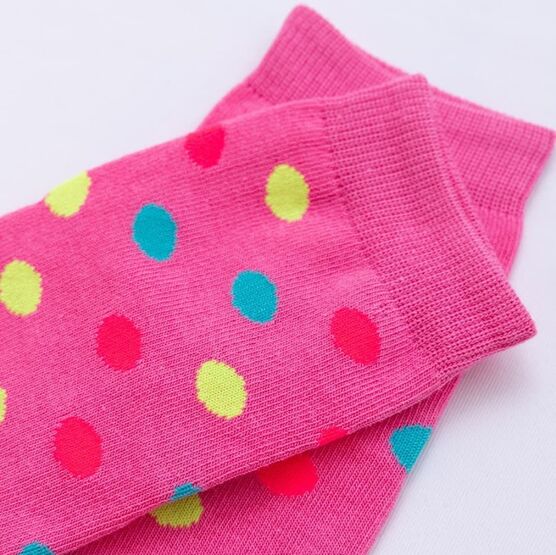 07842518-40 Носки хлопоковые Горошек розовый для девочки розовый фото №2