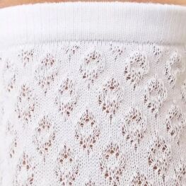 07842274-40 Белые хлопковые гольфы с помпоном MF для девочки белый фото №2