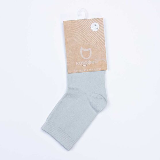 07042467-40 Хлопковые однотонные носки серые для универсальные серый фото №2