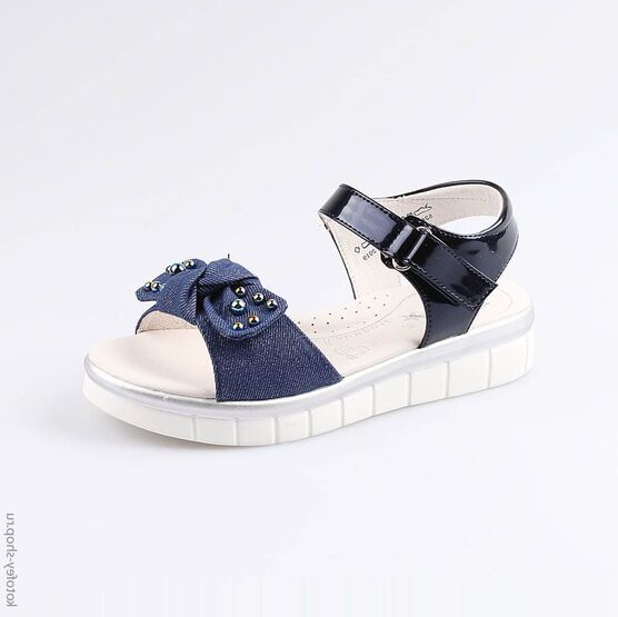 524040-21 Босоножки для девочки светло-синий