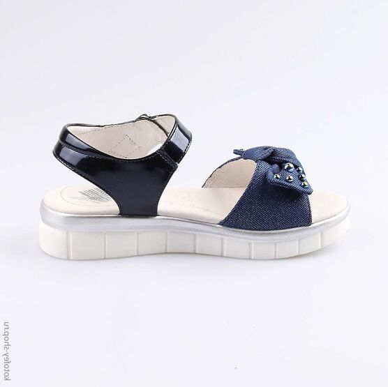 524040-21 Босоножки для девочки светло-синий фото №2
