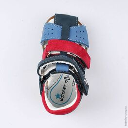 022111-21 Туфли летние для мальчики син-кра фото №4