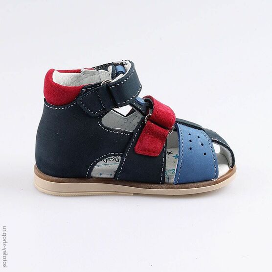 022111-21 Туфли летние для мальчики син-кра фото №2