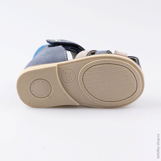 022085-25 Туфли летние для мальчики светло-синий фото №3