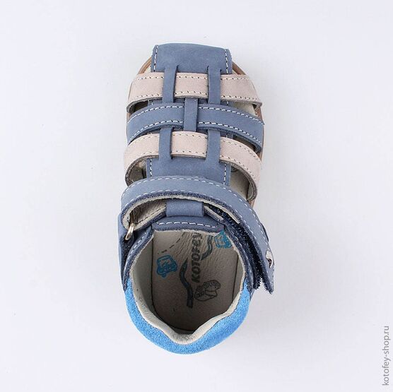 022085-25 Туфли летние для мальчики светло-синий фото №4