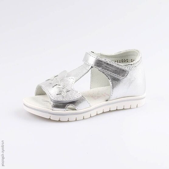 322083-22 Босоножки для девочки серебрист.