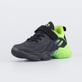 644356-77 Кроссовки для мальчика SoftShell для мальчики черный + салатовый